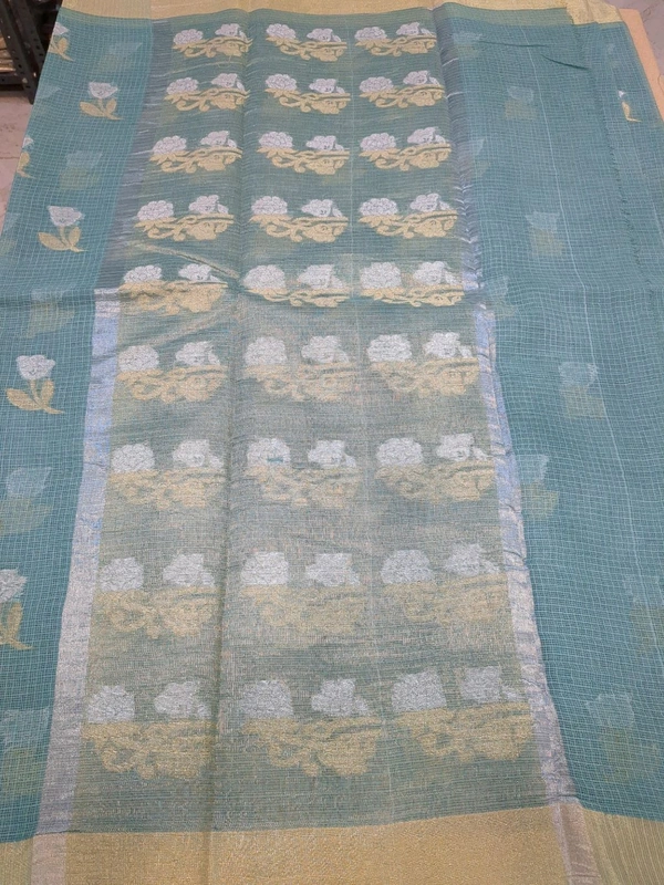 pure cotton kota weaving - Jungle Mist