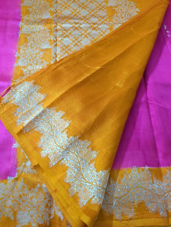 Pure Handloom Raw Mango Pattu Designers  - pink