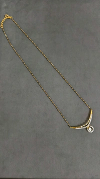 Black Diamonds With Diamond Replica Pendant  - White, 19 Inches, Vz