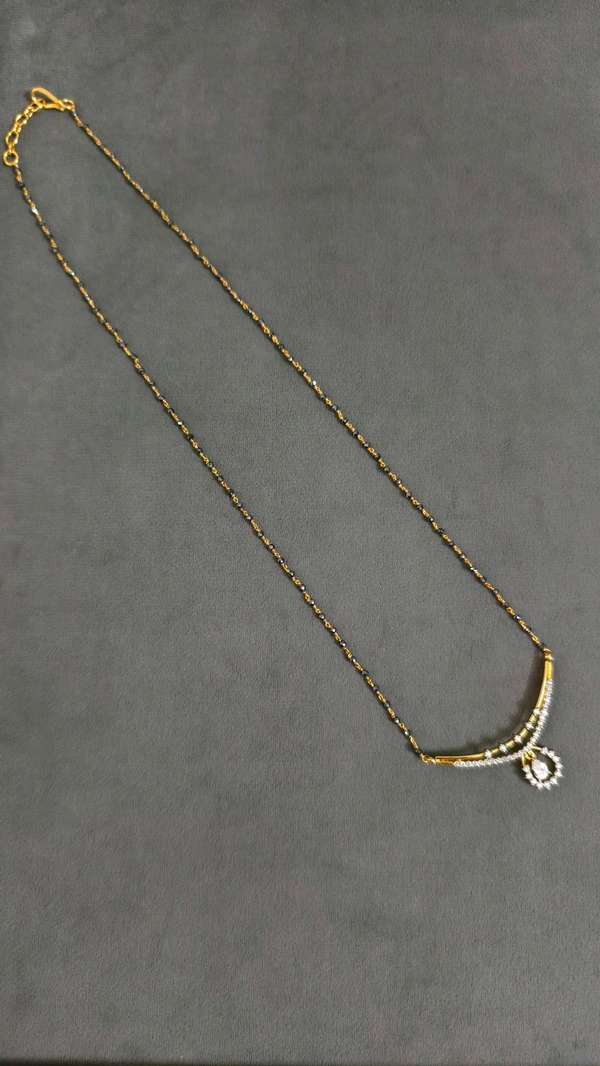 Black Diamonds With Diamond Replica Pendant  - White, 19 Inches, Vz