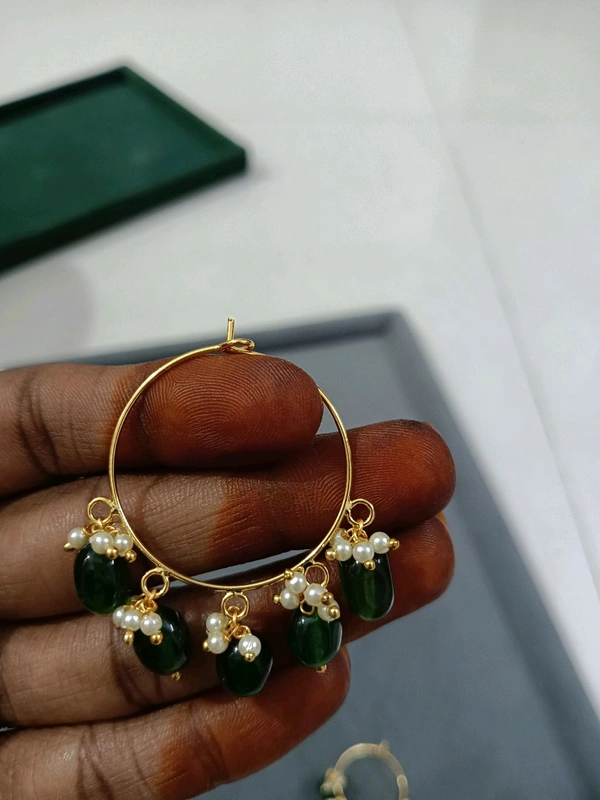 Earrings  - Green