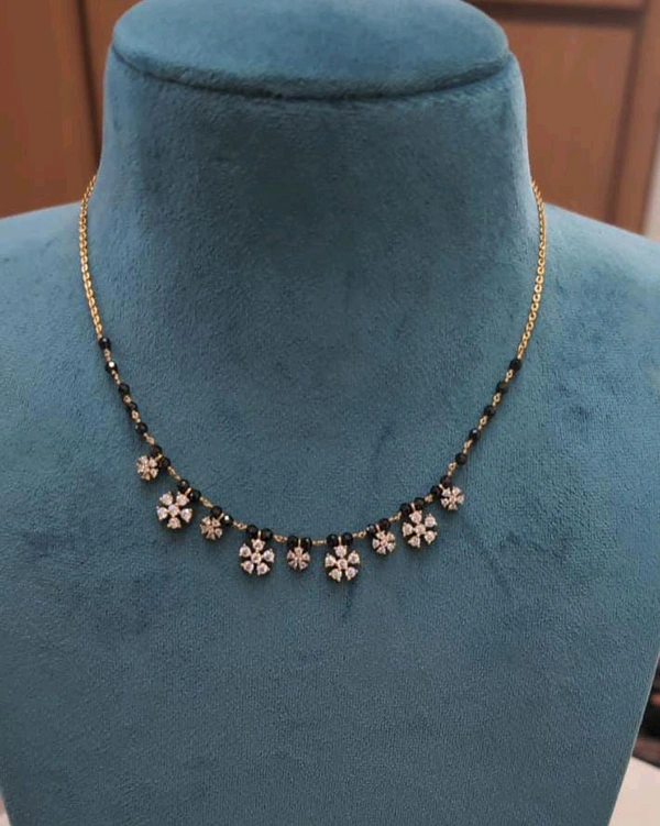 Black Diamonds With Diamond Copy Pendents - 