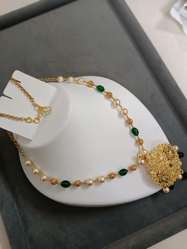 Peacock Pendant With Cz's  - Green