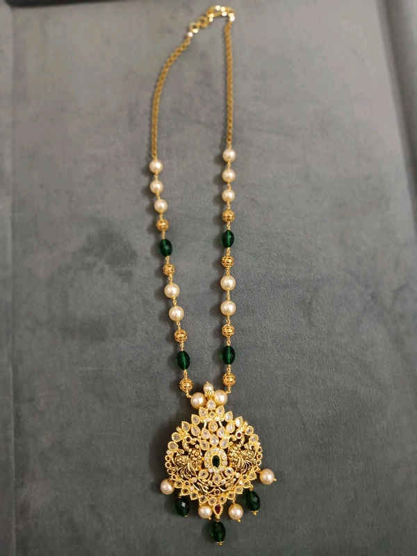 Peacock Pendant With Cz's  - Green