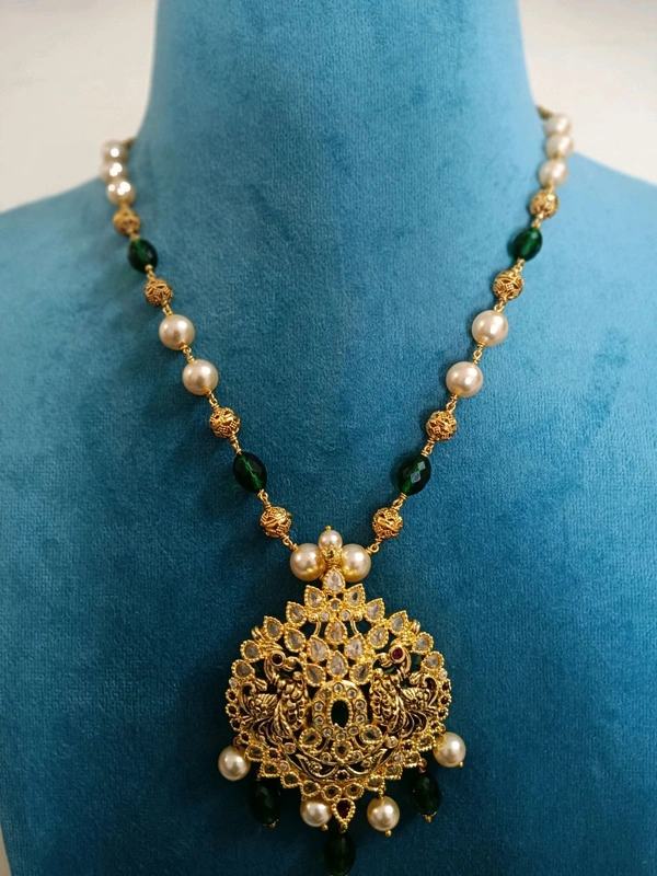Peacock Pendant With Cz's  - Green