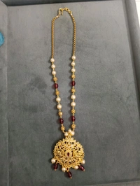 Peacock Pendant With Cz's  - Red