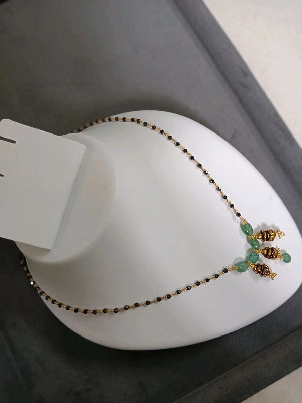 Black Diamonds With Kalasam And Russian Beads