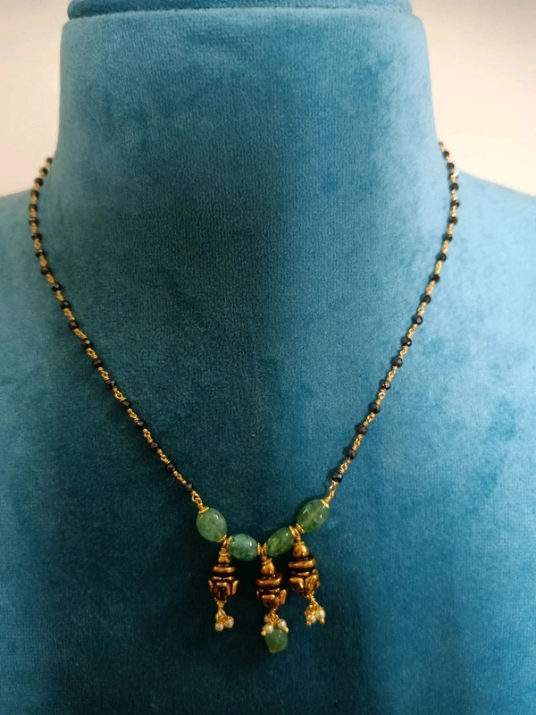 Black Diamonds With Kalasam And Russian Beads