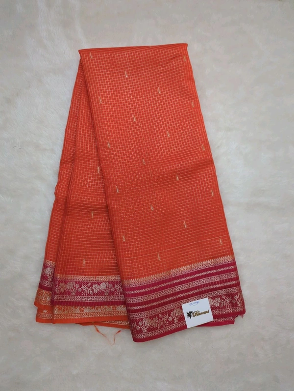 Dola Kanchi Check's  - orange