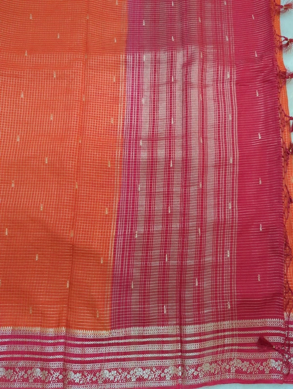 Dola Kanchi Check's  - orange