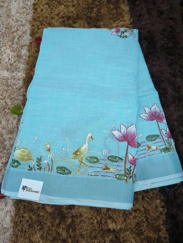 Lenin With Hand Painted - sky blue