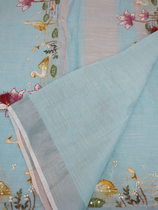 Lenin With Hand Painted - sky blue