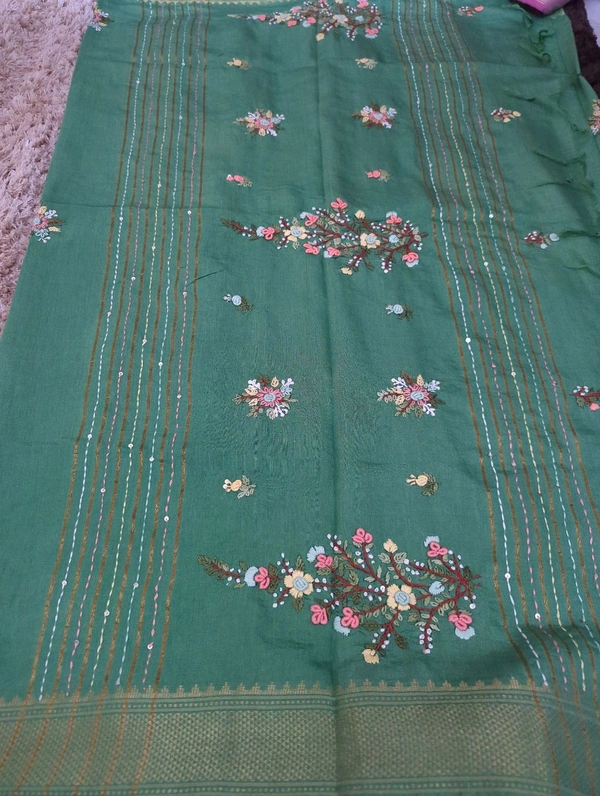 Bhagalpuri Handwork  - green