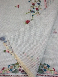 Cotton Doria Hand Work  - Gray