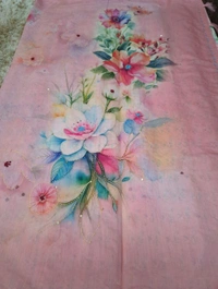 Mul Mul Chanderi Designer  - Pink