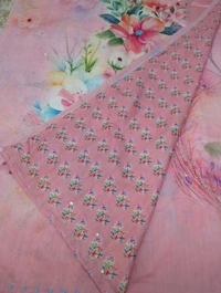 Mul Mul Chanderi Designer  - Pink