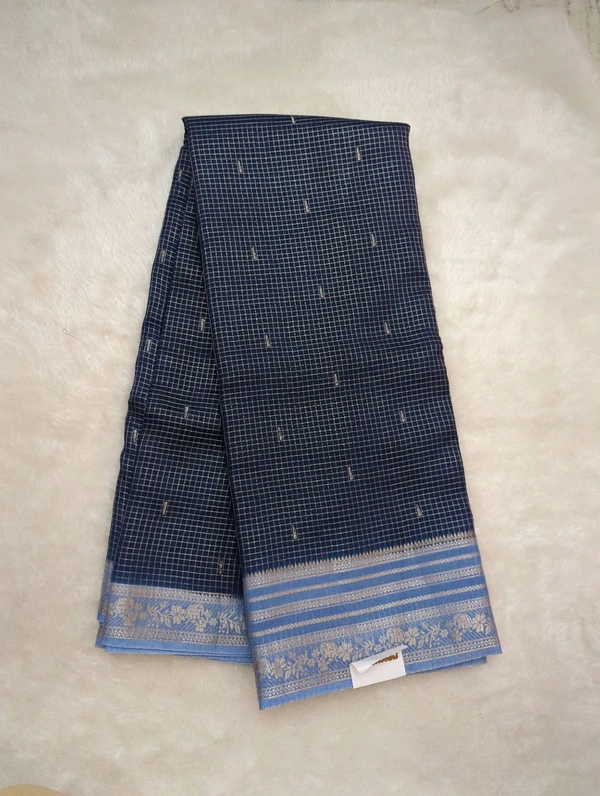 Dola Kanchi Check's  - Navy Blue