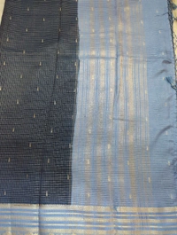 Dola Kanchi Check's  - Navy Blue