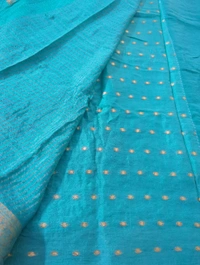 Pure Chinnon Embroidery  - sky blue