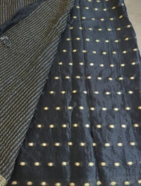 Pure Chinnon Embroidery  - Black