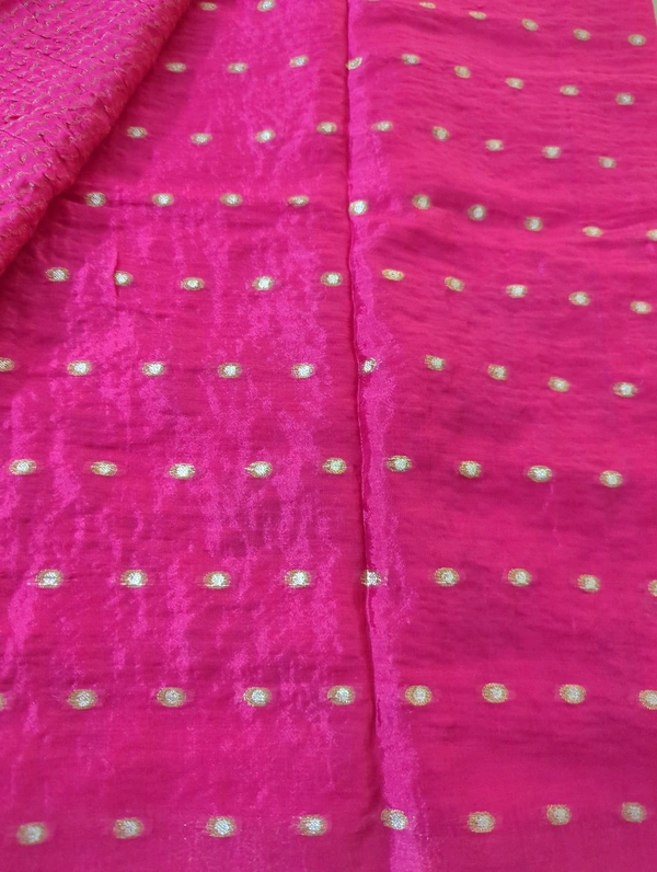 Pure Chinnon Embroidery  - pink