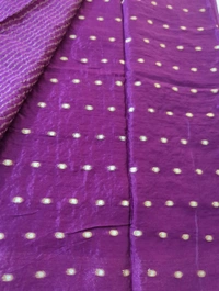 Pure Chinnon Embroidery  - Purple