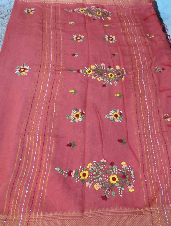 Bhagalpuri Handwork  - red