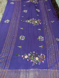 Bhagalpuri Handwork  - Purple