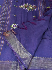 Bhagalpuri Handwork  - Purple