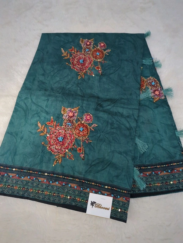 Mul Chanderi  Designer  - Teal