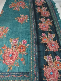 Mul Chanderi  Designer  - Teal