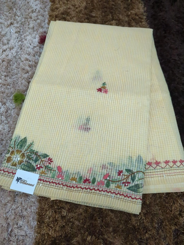 Cotton Doria Hand Work  - Baja White