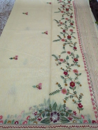 Cotton Doria Hand Work  - Baja White