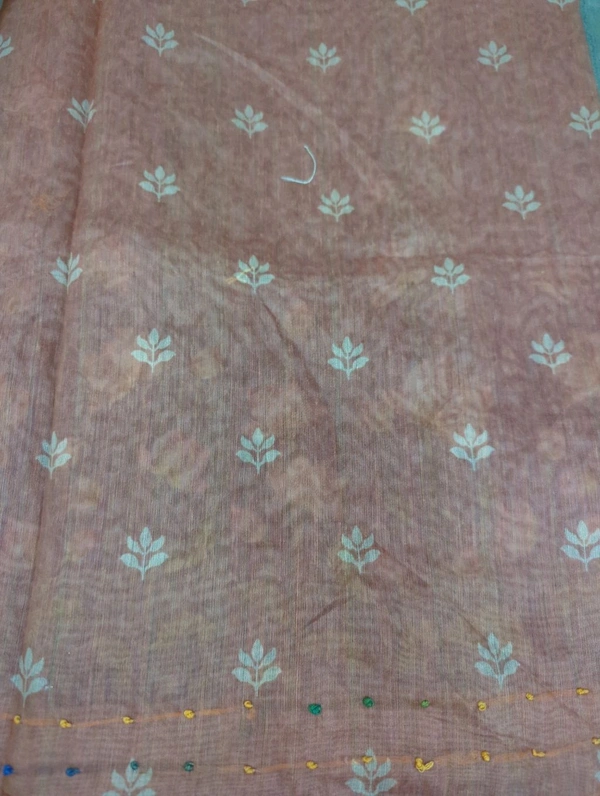 Soft Chanderi Kantha - green
