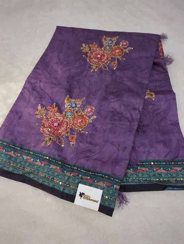 Mul Chanderi  Designer  - Electric Violet