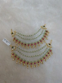 Jadua Kundan Ear Chains 