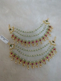 Jadua Kundan Ear Chains 