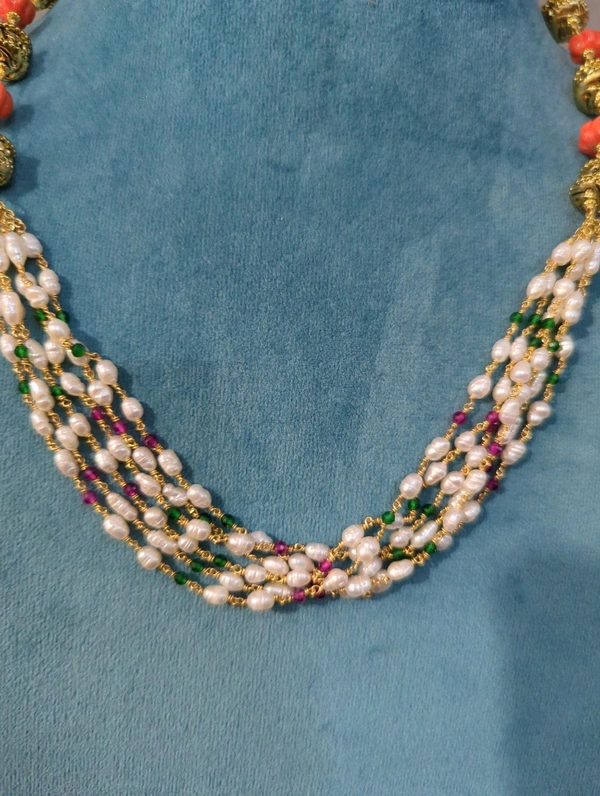 Real Pearls Making Chain With Corals