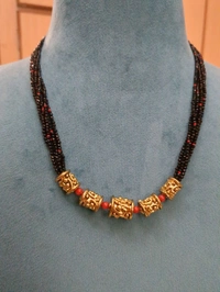 Black Beads With Nakshi Balls