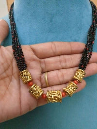 Black Beads With Nakshi Balls