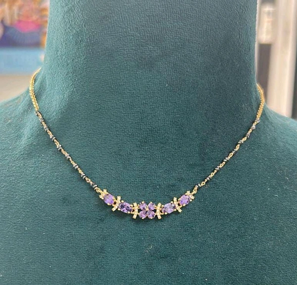 Black Diamonds With Designer Pendent  - Vz