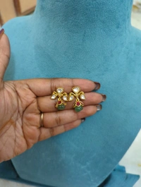 Jadua Kundan Cute Earring  - pink