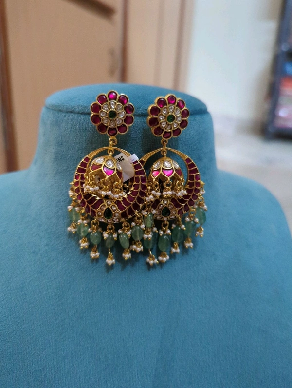 Jadua Kundan Chand Bali Ear Rings 
