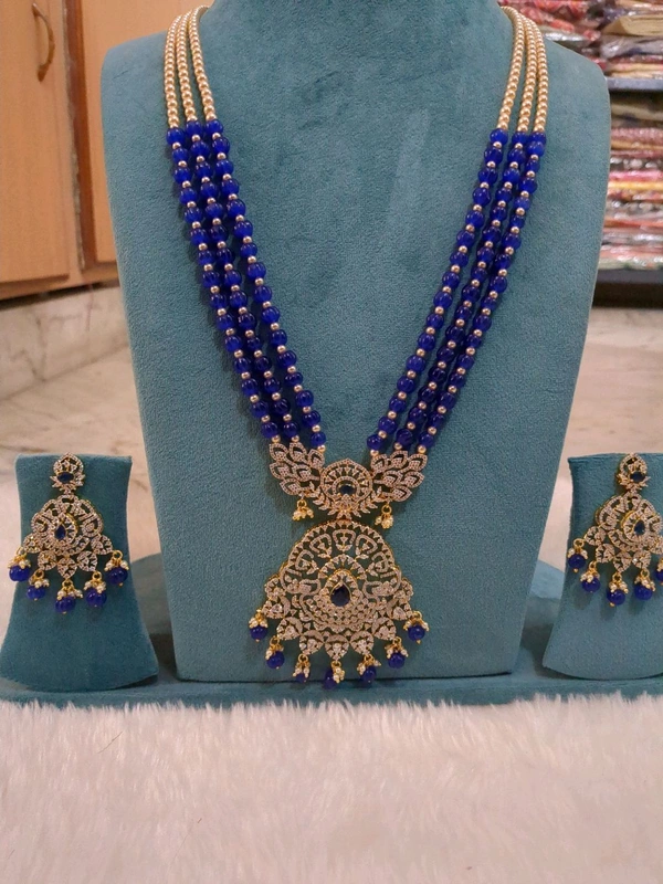 Diamond Copy Beads Set - Navy Blue