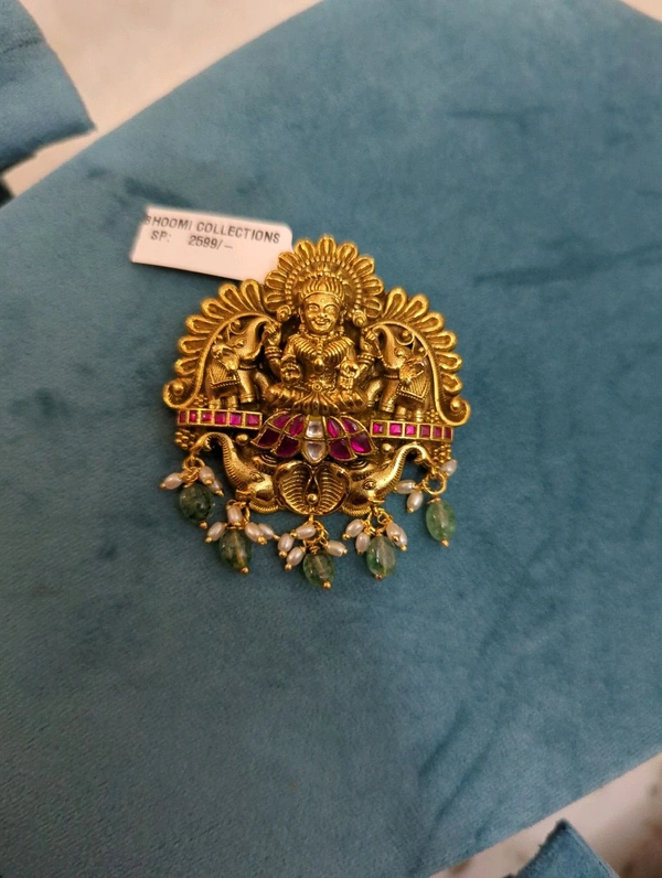 Gold Copy Jadua Kundan Pendent Set 