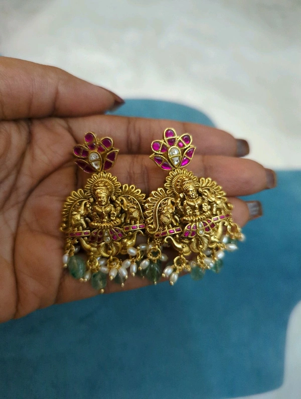 Gold Copy Jadua Kundan Pendent Set 