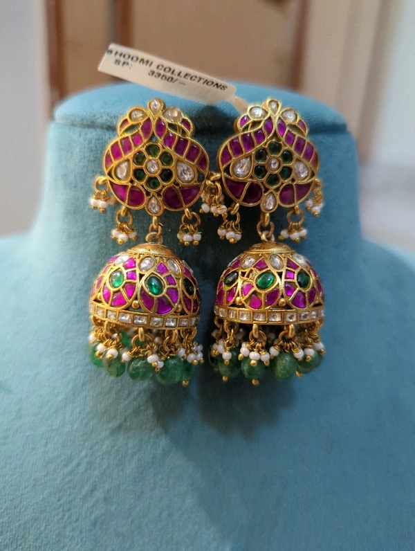 Bridal Jadua Kundan Jumkies 