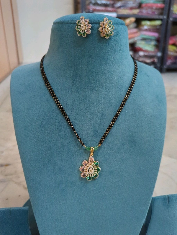 Black Beads With Double Aid Stone