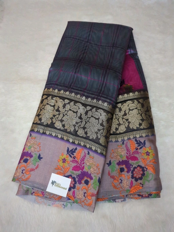 Pure Mango Organza Designer  - Mine Shaft