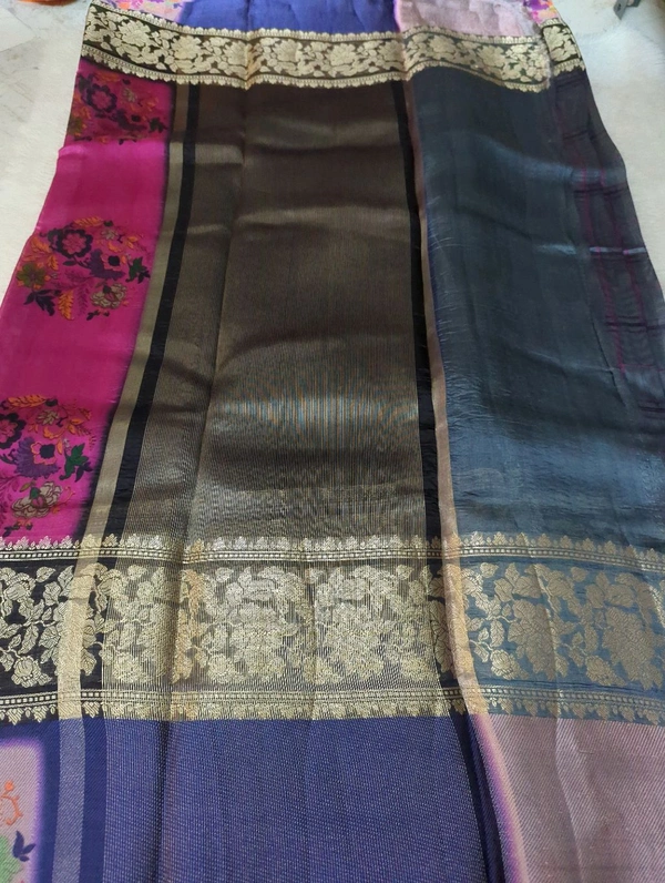 Pure Mango Organza Designer  - Mine Shaft